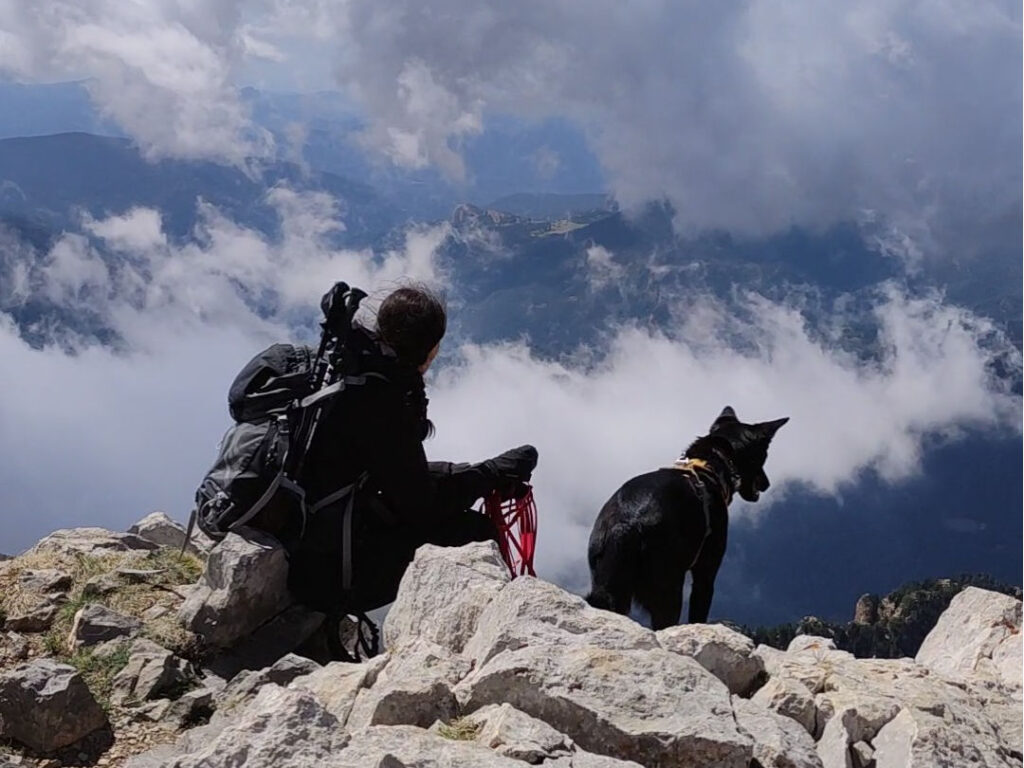 Alba and Juna on top of the Pedraforca mountain